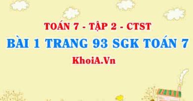 Bài 1 trang 93 SGK Toán 7 Tập 2 Chân trời sáng tạo